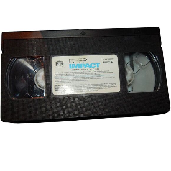 DEEP IMPACT vintage VHS Morgan Freeman Tea Leoni Elijah Wood Robert Duvall - Picture 3 of 7